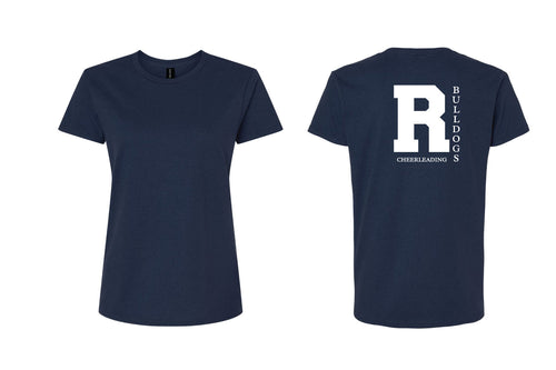 Randolph Cheer Cotton Women's Crew Neck Tee Design #5 - Navy