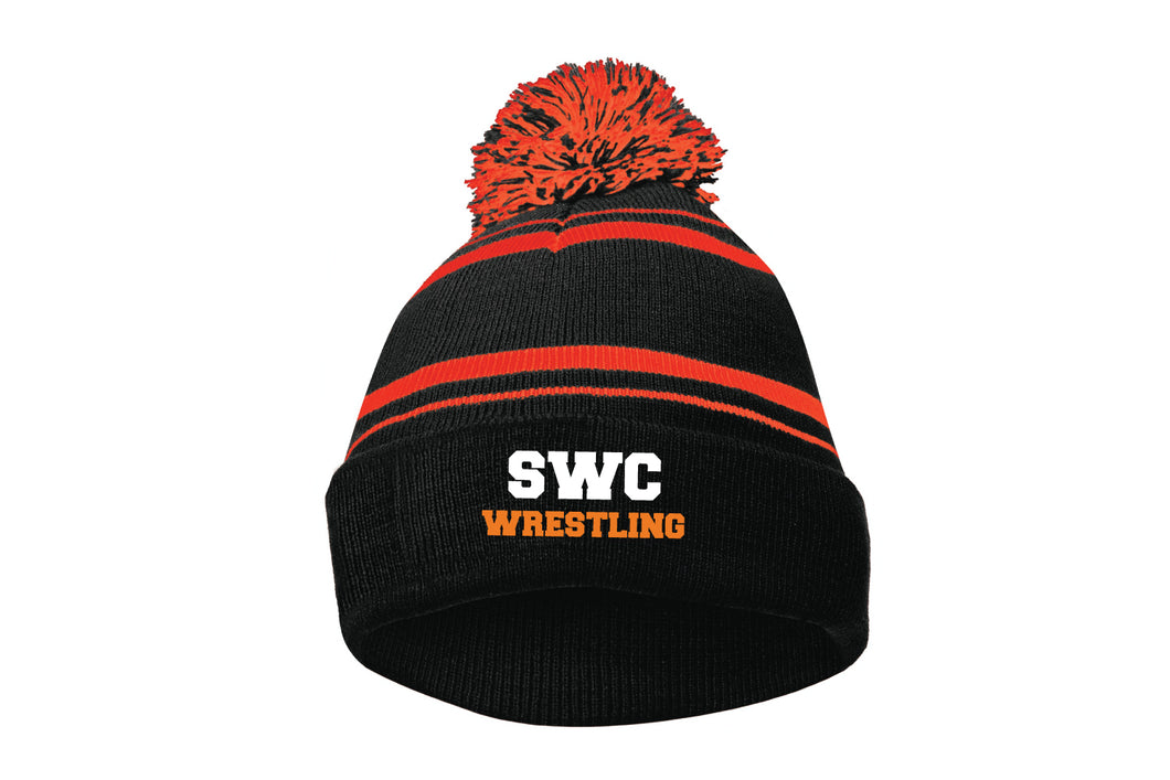 Sandwich Indians Wrestling Club Pom Beanie - Orange/Black