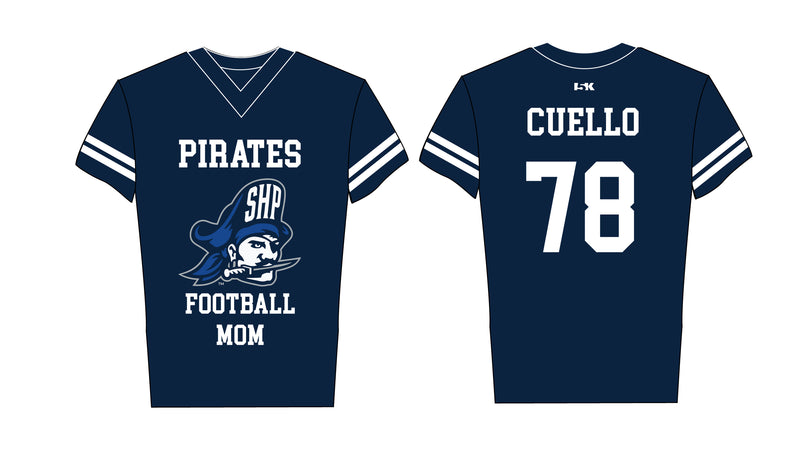 Seton Hall Prep Football Sublimated V-Neck Mom Jersey - Navy