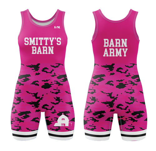 Smitty's Wrestling Barn Sublimated Women's Singlet - Pink Camo