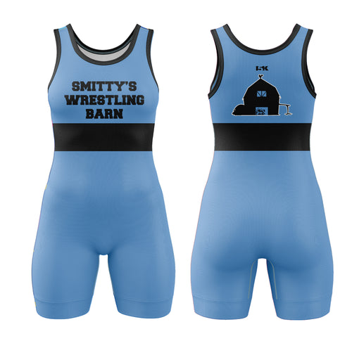 Smitty's Wrestling Barn Sublimated Singlet Women - Blue/Black/Red