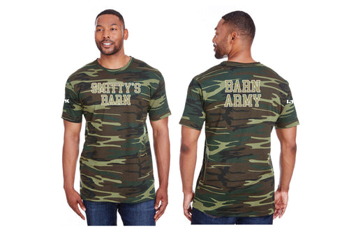 Smitty's Wrestling Barn Cotton Crew Tee - Woodland Camo