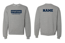 Spartans Lacrosse Cotton Crewneck Sweatshirt - Navy/Oxford/White