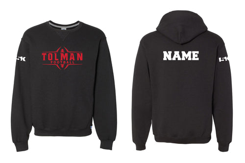 Tolman Tigers Football Russell Athletic Cotton Crewneck Sweatshirt - Black