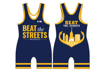 Beat The Streets Wrestling Sublimated Men's Singlet - Navy