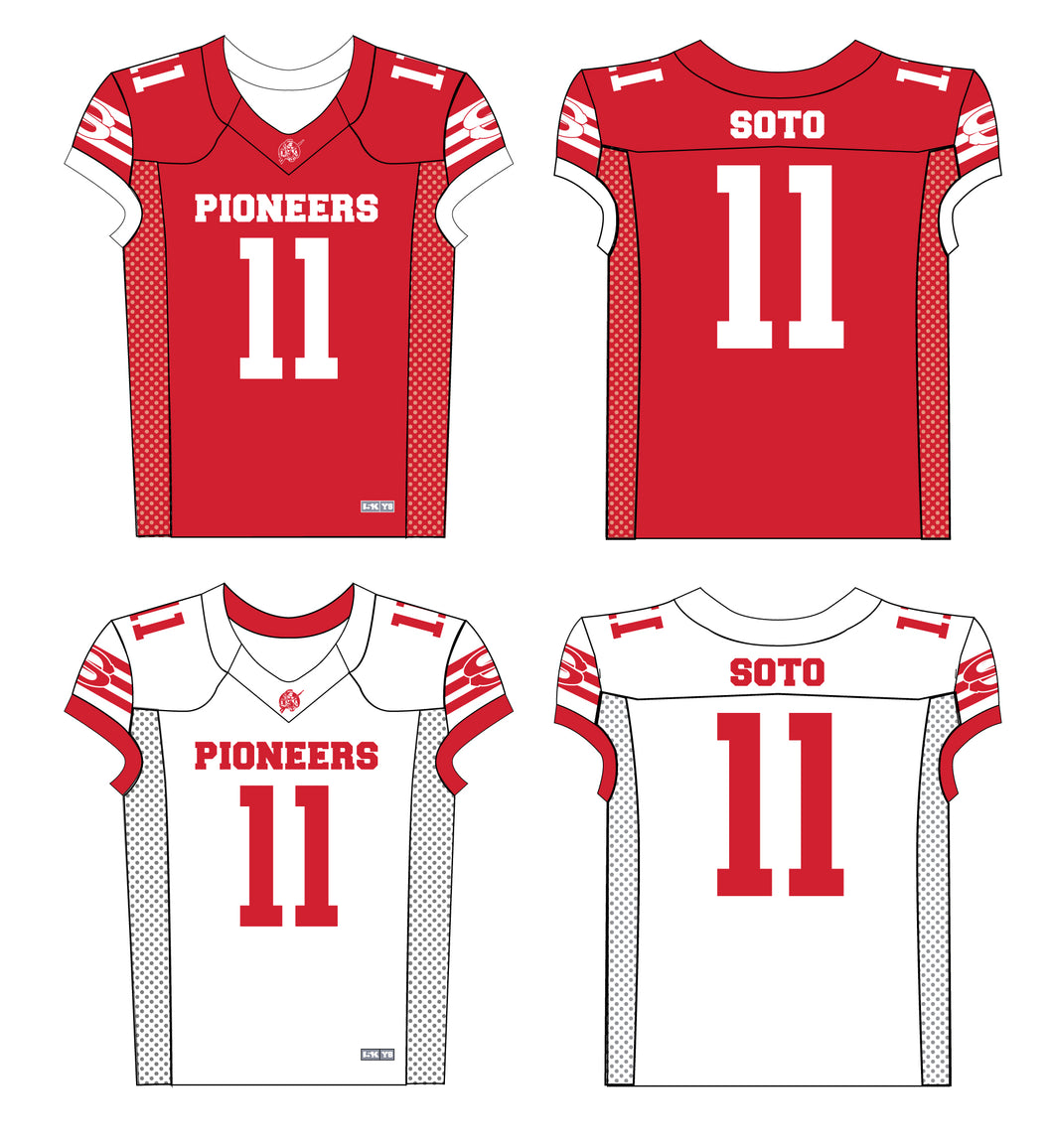 Pioneers Football Sublimated Reversible Game Jersey - Red/White