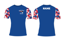 AuSable Patriots Football Sublimated Compression Shirt - Royal