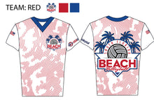 South Florida Beach Volleyball Sublimated Drifit V-Neck Shirt  - Team Red