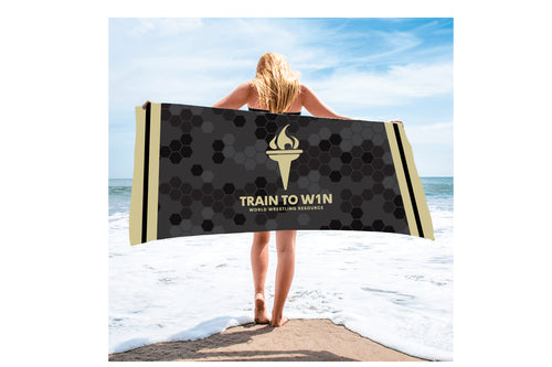 Train to W1n Sublimated Beach Towel