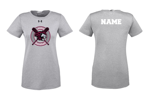 Leonia Baseball Under Armour Ladies' Dryfit T-Shirt - Gray