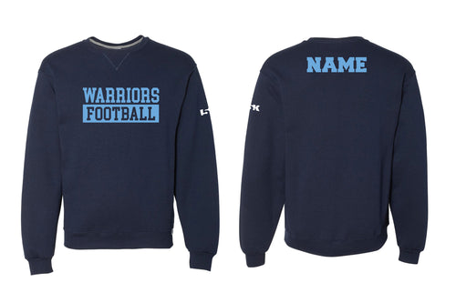 Waldwick Warriors Football Russell Athletic Cotton Crewneck Sweatshirt - Navy