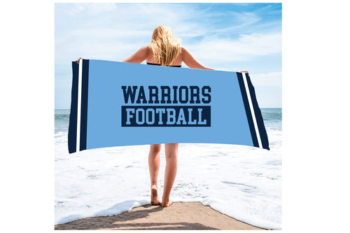 Waldwick Warriors Football Sublimated Beach Towel