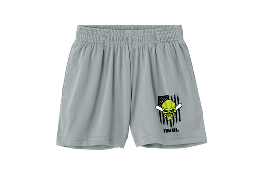 Independence Rec IWBL Youth Athletic Shorts with Pockets - Silver