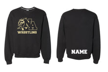 Yellow Jackets Wrestling Cotton Crewneck Sweatshirt - Black