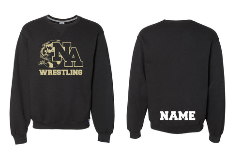 Yellow Jackets Wrestling Cotton Crewneck Sweatshirt - Black