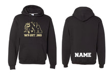 Yellow Jackets Wrestling Cotton Hoodie - Black