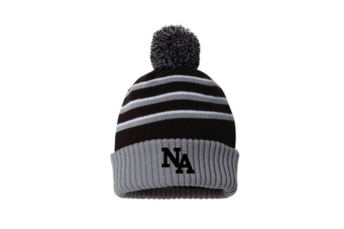 Yellow Jackets Wrestling Pom Beanie - Black/Grey