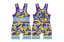 All Heart Wrestling Sublimated Men's Singlet - Design 4 (Camo)