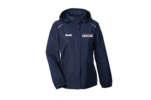 Senators Wrestling Hooded Rain Jacket - Navy