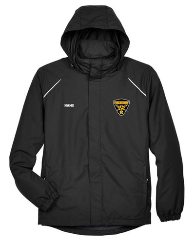 Piscataway Soccer Men's Hooded Rain Jacket - Black