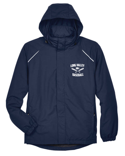 Long Valley Baseball Men's Hooded Rain Jacket - Navy