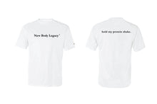 New Body Legacy Men's Badger Sport Shoulder Polyester Tee - White (Design 3)