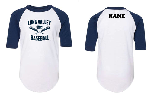 Long Valley Baseball 3/4 Shirt - Navy/White