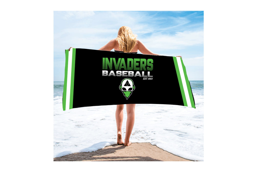 Invaders Baseball Sublimated Beach Towel