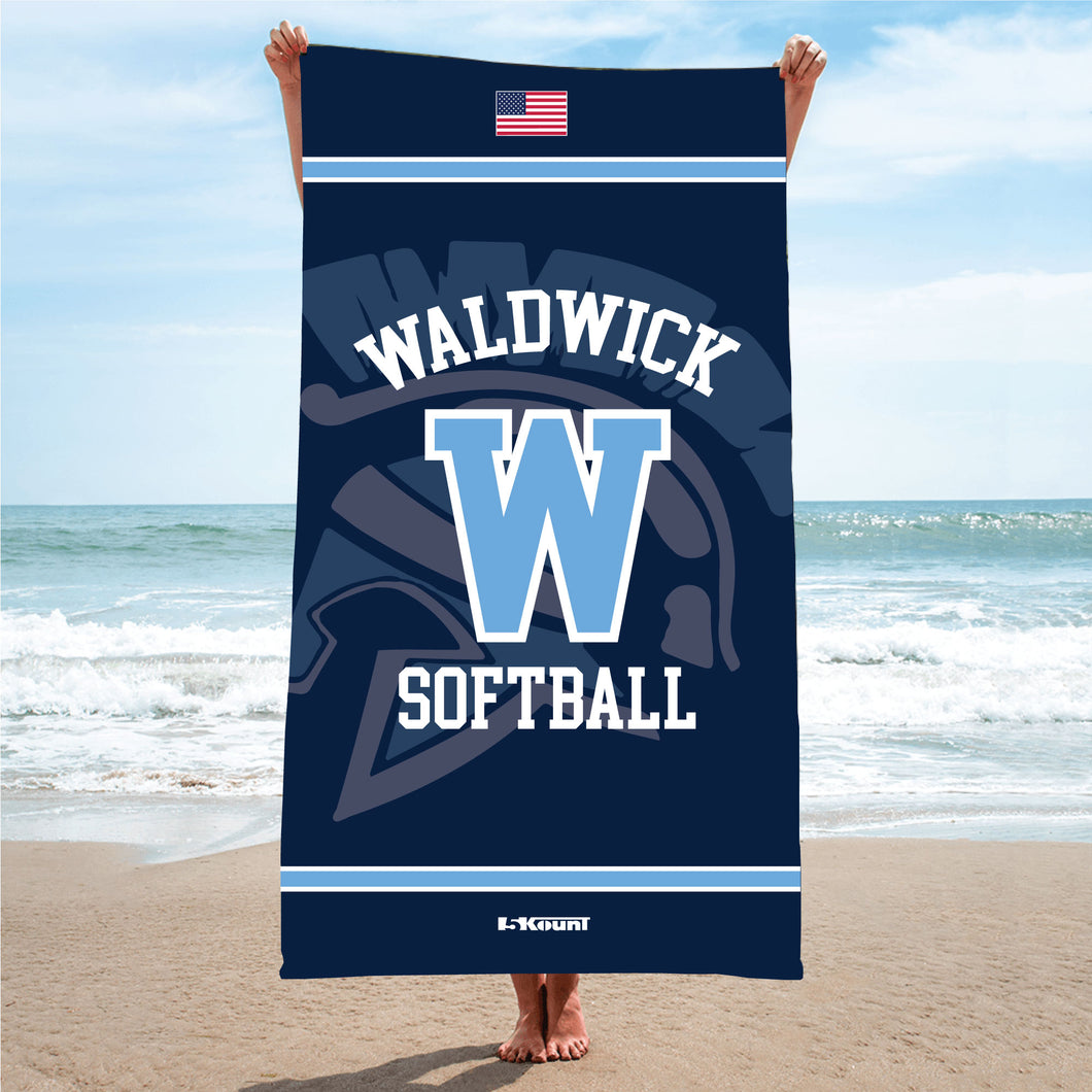 Waldwick Softball Sublimated Beach Towel