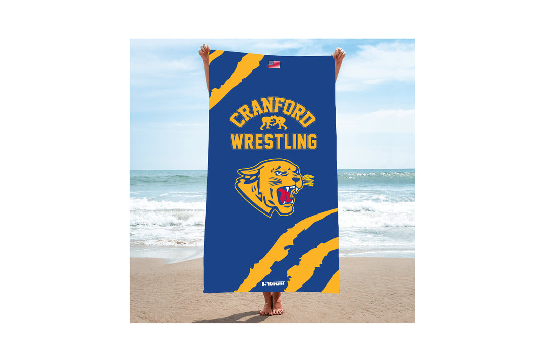 Cranford Wrestling Sublimated Beach Towel