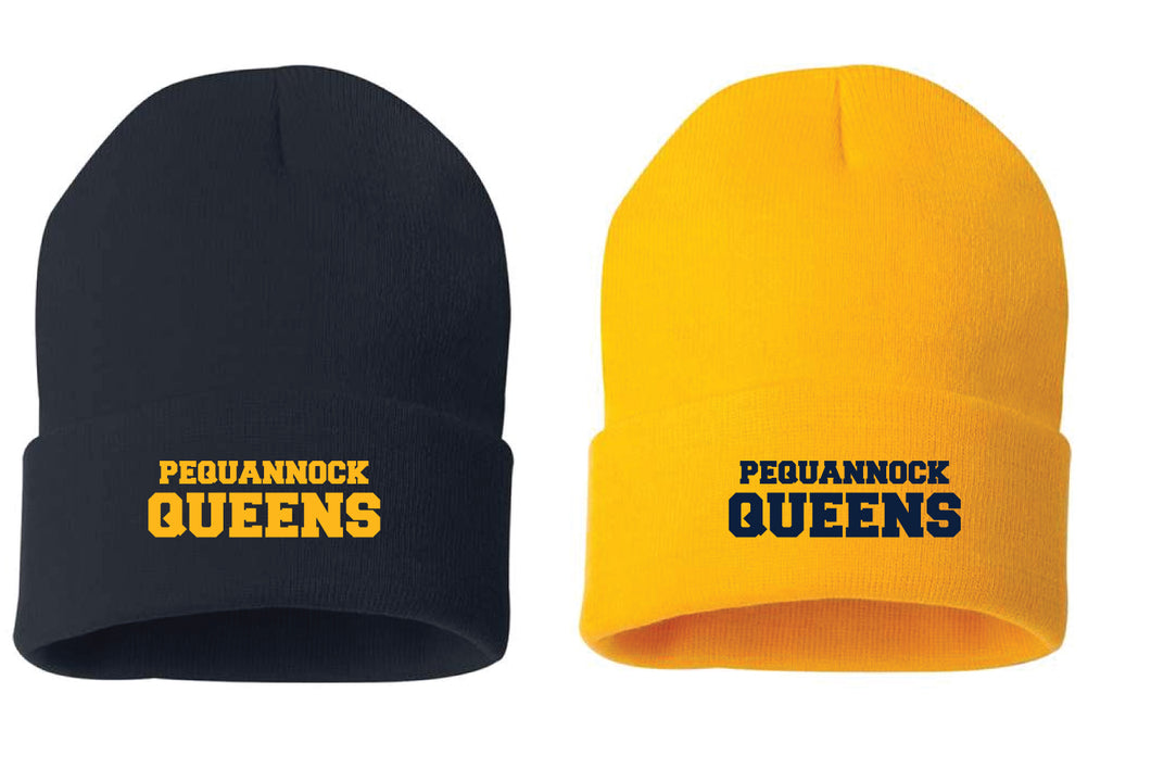 Pequannock Queens Soccer Beanie - Navy/Gold