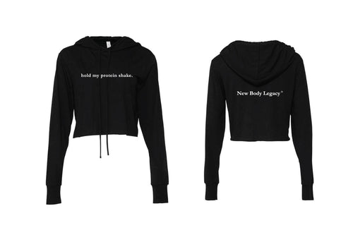 New Body Legacy Women's Bella Canvas Crop Hoodie - Black