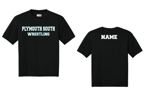 Plymouth South Wrestling Dryfit Performance Tee - Black