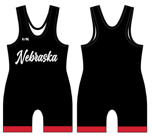 Nebraska Wrestling Sublimated Men's Singlet - Black