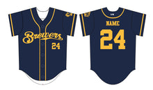 Brewers Baseball Sublimated Game Jersey - Navy