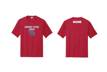 Roxbury Titans Cheer Dryfit Performance Tee - Red