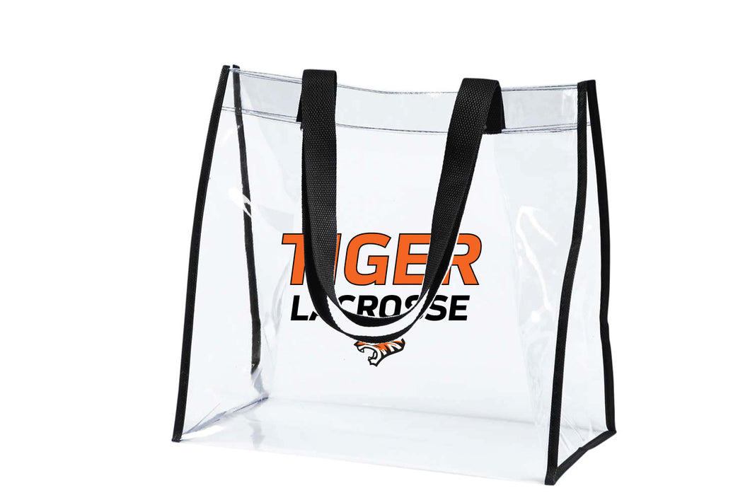 Tiger Lacrosse Clear Tote Bag