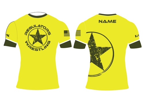 North Shelby Wrestling Sublimated Compression Shirt - Yellow