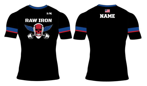 Raw Iron Wrestling Sublimated Compression Shirt - Black