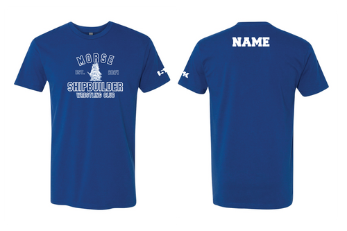 Shipbuilder Wrestling Cotton Crew Tee - Royal