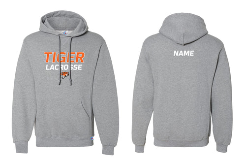 Tiger Lacrosse Cotton Hoodie - Grey