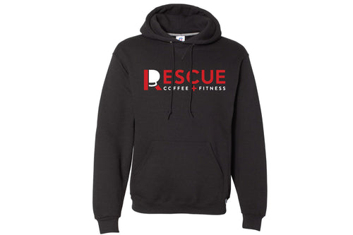 Rescue Coffee + Fitness Cotton Hoodie - Black