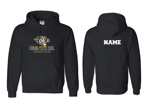 Central Wrestling Cotton Hoodie - Black