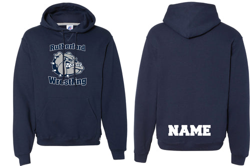 Rutherford Wrestling Cotton Hoodie - Navy