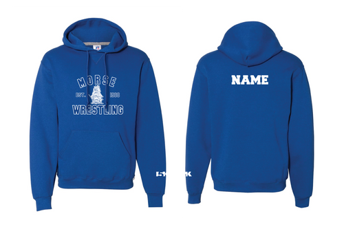 Morse Wrestling Cotton Hoodie - Royal