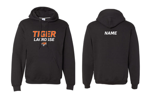 Tiger Lacrosse Cotton Hoodie - Black