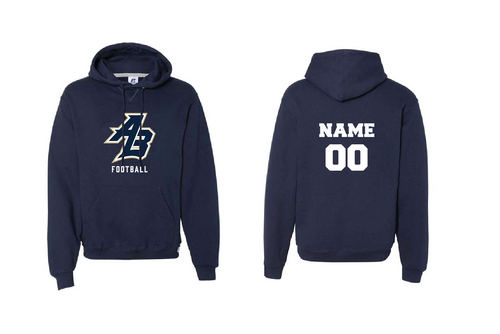 Acton Boxborough Football Cotton Hoodie - Navy