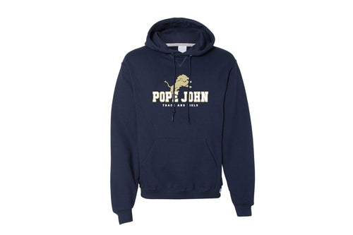 Pope John Track & Field Cotton Hoodie - Navy