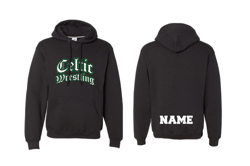 Celtic Wrestling Cotton Hoodie - Black