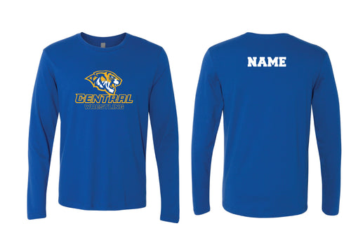 Central Wrestling Cotton Long Sleeve Shirt - Royal